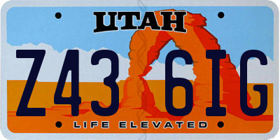 UT license plate Z436IG