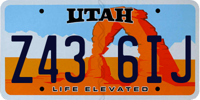 UT license plate Z436IJ