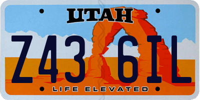 UT license plate Z436IL