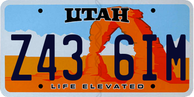 UT license plate Z436IM