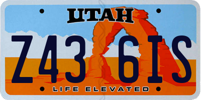 UT license plate Z436IS