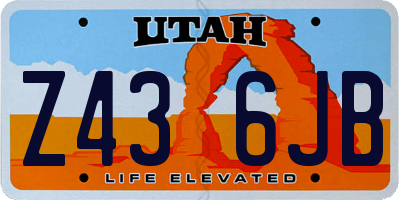 UT license plate Z436JB