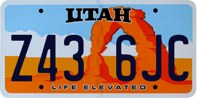 UT license plate Z436JC