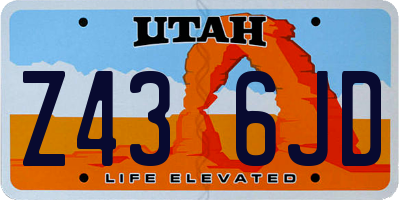 UT license plate Z436JD