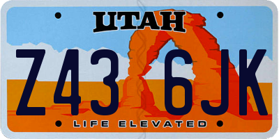 UT license plate Z436JK