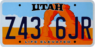 UT license plate Z436JR