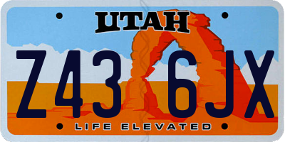 UT license plate Z436JX
