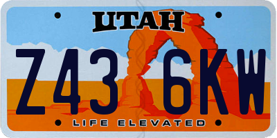 UT license plate Z436KW