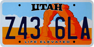 UT license plate Z436LA