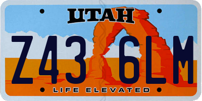 UT license plate Z436LM