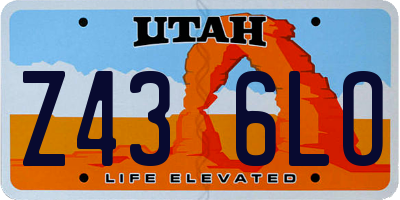 UT license plate Z436LO