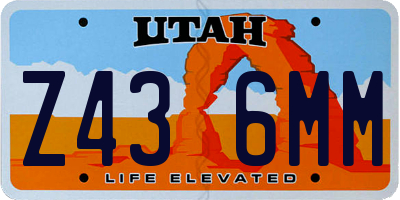 UT license plate Z436MM