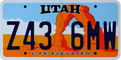 UT license plate Z436MW
