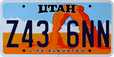 UT license plate Z436NN