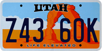 UT license plate Z436OK