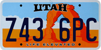 UT license plate Z436PC
