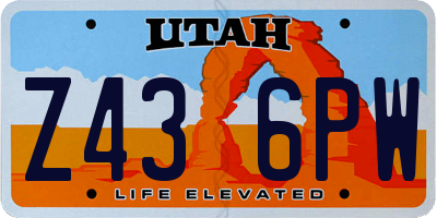 UT license plate Z436PW