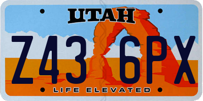 UT license plate Z436PX