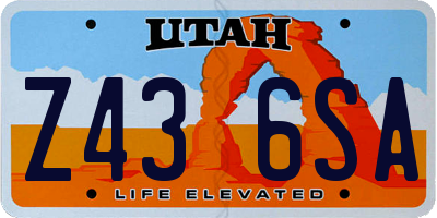 UT license plate Z436SA