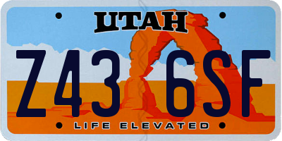 UT license plate Z436SF