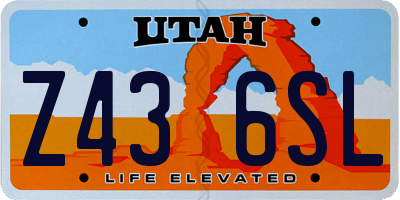 UT license plate Z436SL