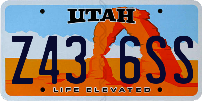 UT license plate Z436SS