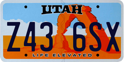 UT license plate Z436SX