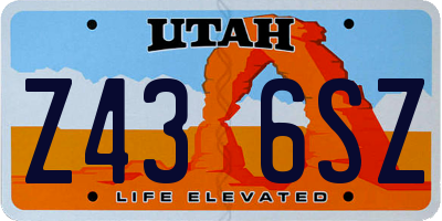 UT license plate Z436SZ