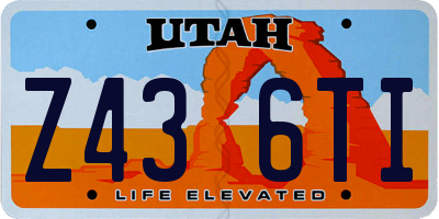 UT license plate Z436TI
