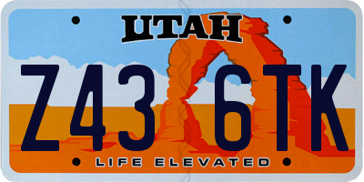UT license plate Z436TK