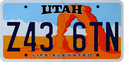 UT license plate Z436TN