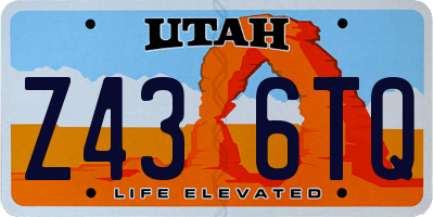 UT license plate Z436TQ