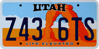 UT license plate Z436TS