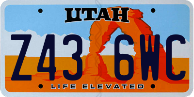 UT license plate Z436WC