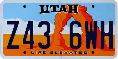 UT license plate Z436WH