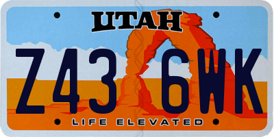 UT license plate Z436WK