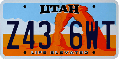 UT license plate Z436WT
