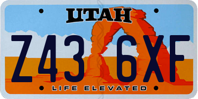 UT license plate Z436XF