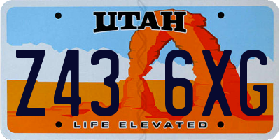 UT license plate Z436XG