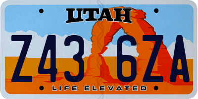 UT license plate Z436ZA