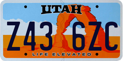 UT license plate Z436ZC