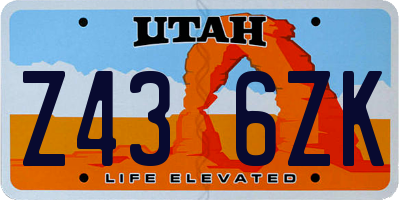 UT license plate Z436ZK