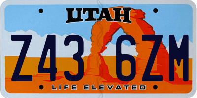 UT license plate Z436ZM