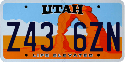 UT license plate Z436ZN