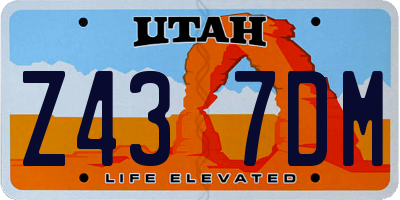 UT license plate Z437DM