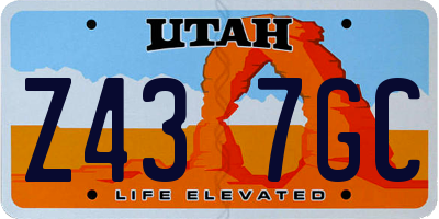 UT license plate Z437GC