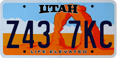 UT license plate Z437KC
