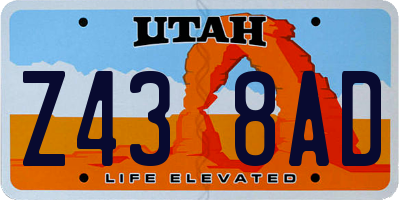 UT license plate Z438AD