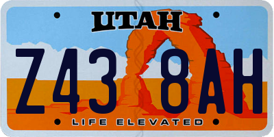 UT license plate Z438AH