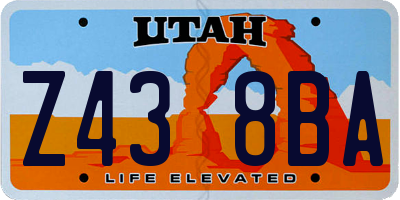 UT license plate Z438BA